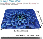Blue Flower Mouse Pad, Cute Floral Mouse pad, Custom Small Mouse Pads - Image 2