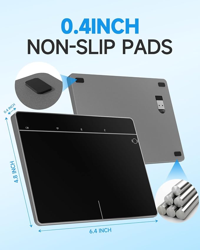 Wireless Bluetooth Trackpad for Windows 10/11, 3-in-1 Connectivity Modes - Image 6