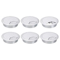 uxcell 6 Pcs 80mm Desk Grommet, Plastic Cable Hole Cover, Wire Cord Cable by uxcell
