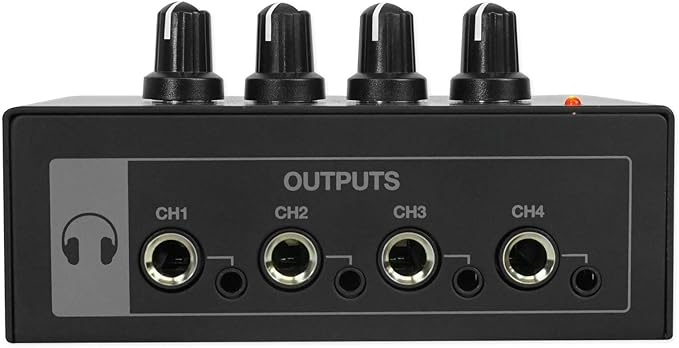 Rockville RHPA4 4-Channel Headphone Amplifier, Stereo/Mono Switch, Dual 1/4" - Image 3