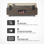 Vinyl Record Player Built in HiFi Stereo Speakers BT Wireless Input Belt Drive - Image 8