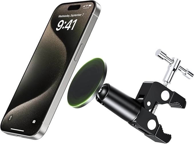 elitehood Magnetic Phone Clamp Mount, Adjustable Phone Holder by Builtyourelitelive
