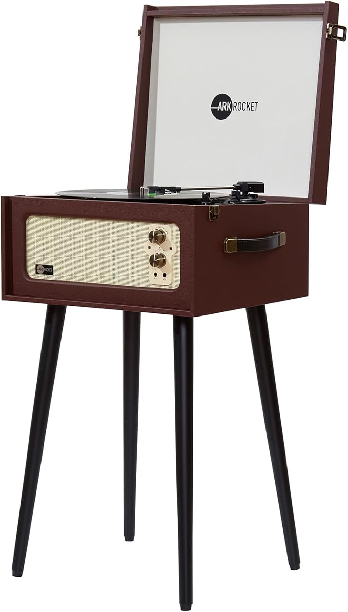 Arkrocket 3-Speed Bluetooth Record Player Retro Turntable by ARKROCKETAUDIO