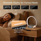 Alarm Clock, Table Lamp with Wireless Charging, Touch Bedside Lamp with 3 - Image 6