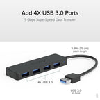 Plugable 4 Port USB Hub 3.0, USB Splitter - Image 2