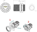5PCS Panel Mounting Shielded RJ45 Waterproof Cat5/5e/6 8P8C Connector Ethernet - Image 8