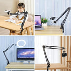 Overhead Tripod Mount for Camera Webcam Ring Light, Over Head Articulating Arm - Image 9