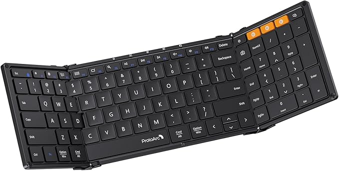 ProtoArc Foldable Bluetooth Keyboard, XK01 Full-Size Portable Wireless Keyboard by ProtoArc