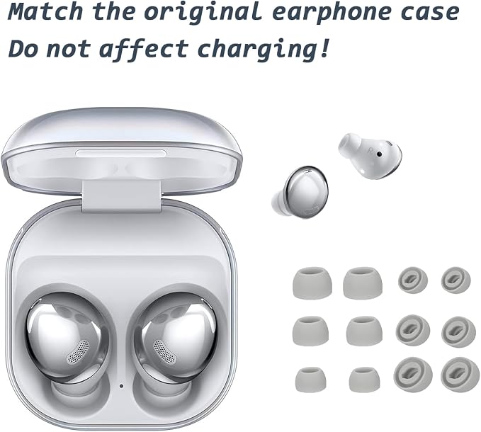 6 Pairs Replacement Eartips for Samsung Galaxy Buds Pro Headphones, Silicone - Image 7
