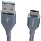 Amazon Basics USB-C to USB-A 2.0 Fast Charger Cable, Nylon Braided Cord - Image 3