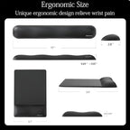 UnivoColors Design-Wave Set of Keyboad Wrist Rest & Mouce Pad, Artificial - Image 5