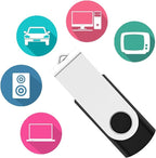 USB Flash Drive 128MB 100 Pack, Bulk USB 2.0 Thumb Drives Swivel Memory Stick - Image 4