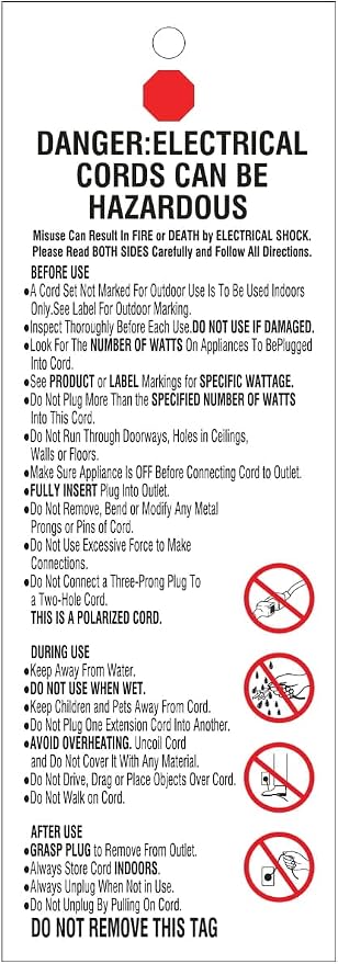 Amazon Basics Rectangular Indoor Extension Cord Power Strip, Flat Plug - Image 5