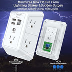 Wall Charger, Surge Protector, QINLIANF 5 Outlet Extender - Image 6