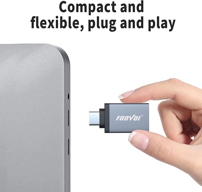 USB C to USB Adapter, USB Type C Male to USB 3.0 Female OTG Adapter Compatible - Image 3
