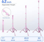 Sensyne 62" Phone Tripod & Selfie Stick, Extendable Cell Phone Tripod Stand - Image 4