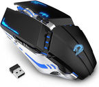 TENMOS T12 Wireless Gaming Mouse Rechargeable, 2.4G Silent Optical Wireless by TENMOS