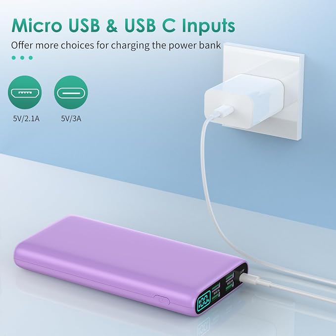 Portable Charger 38800mAh, LCD Display Power Bank, 5 USB Outputs Battery Pack - Image 7