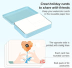 PATIKIL 24 Sheets Watercolor Postcards, 4x6 Blank Watercolor Paper Post Cards - Image 2