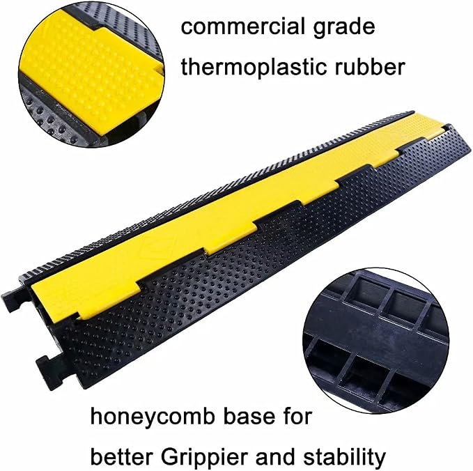 Rubber Cable Ramp Cord Cover Cable Protector Ramps Wire Hose Protective 2 - Image 4