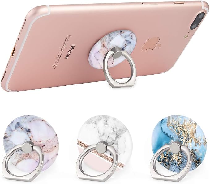 Bonoma Cell Phone Ring Holder Stand, 360 Rotation 3-Pack Universal Smartphone - Image 2