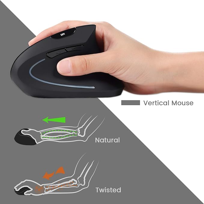 Perixx Periduo-605, Wireless Ergonomic Split Keyboard and Vertical Mouse Combo - Image 4