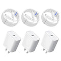 3Pack iPhone Fast Charger, 10FT iPhone Charger Fast Charging USB C to Lightning by TrimDish