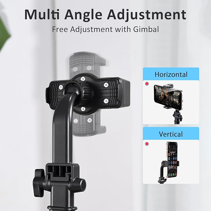 Phone Stand for Desk, Height Adjustable Cell Phone Holder for iPhone, 360 - Image 5