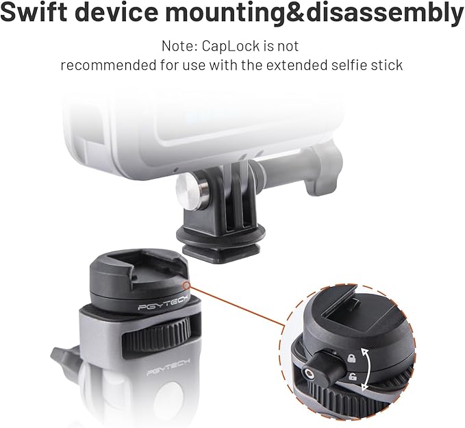 PGYTECH CapLock Super Clamp Mount, Aluminum Alloy Bracket - Image 5