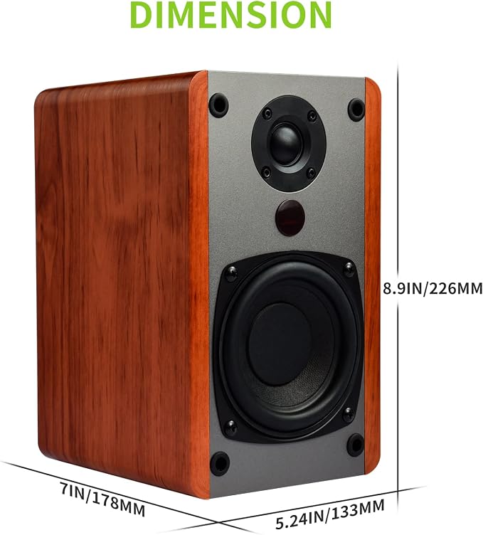SINGING WOOD BT25 Bluetooth Active Bookshelf Speakers for - Image 8