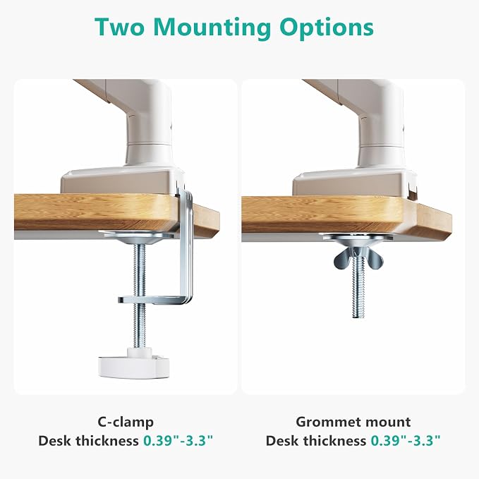 WALI Single Monitor Arm Mount Stand, Adjustable Gas Spring Arm Monitor Mount - Image 7