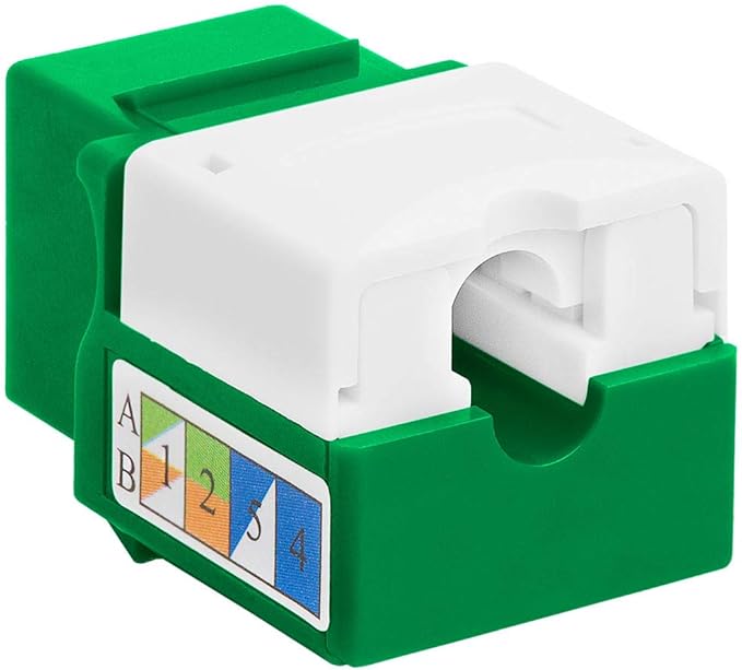 Cmple - 10 Pack Cat6 Keystone Jack Insert Punch Down RJ45 Connectors RJ45 - Image 3