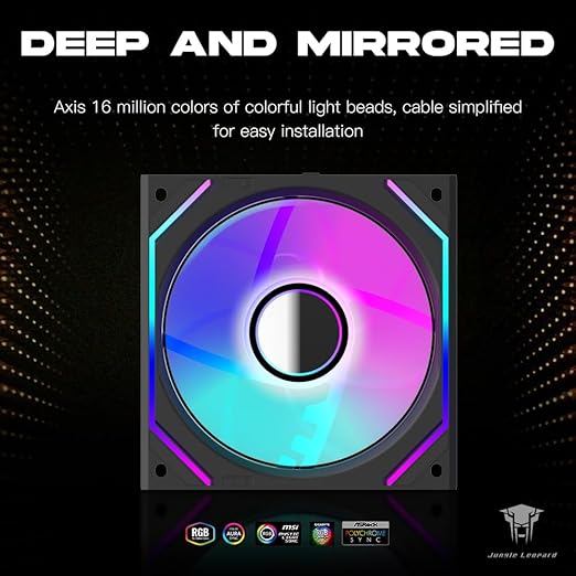 Jungle Leopard Interstellar V2 120mm PC Reverse Blade Case Fan Infinity Mirror - Image 3