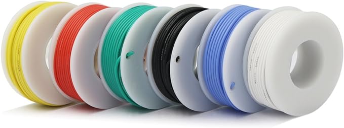 Hook up Wire Kit 18 Gauge Flexible Silicone Rubber Electric Wire 6 Colors 16.4 - Image 2