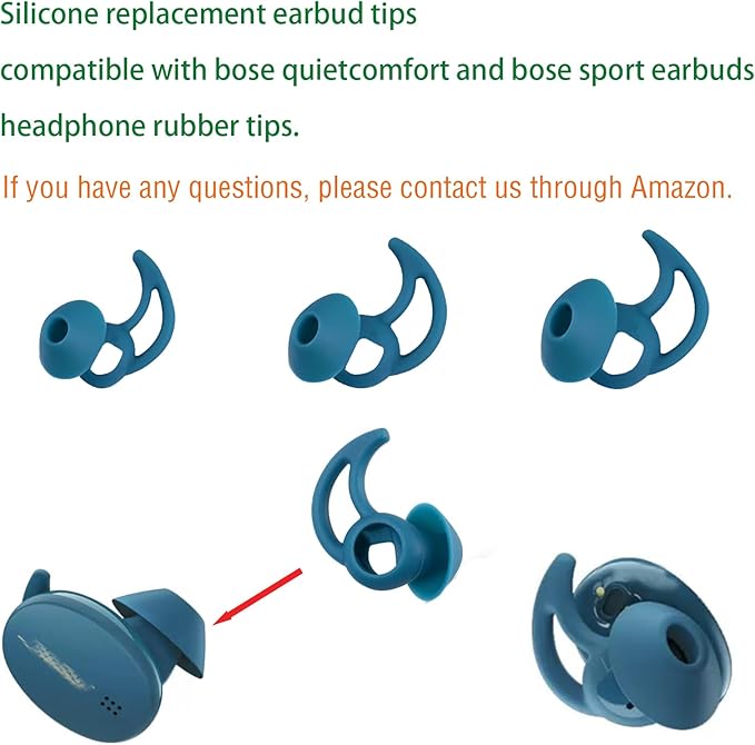 Ear Bud Pads Replacement Ear Tips Silicone Earbud Tips Compatible - Image 4