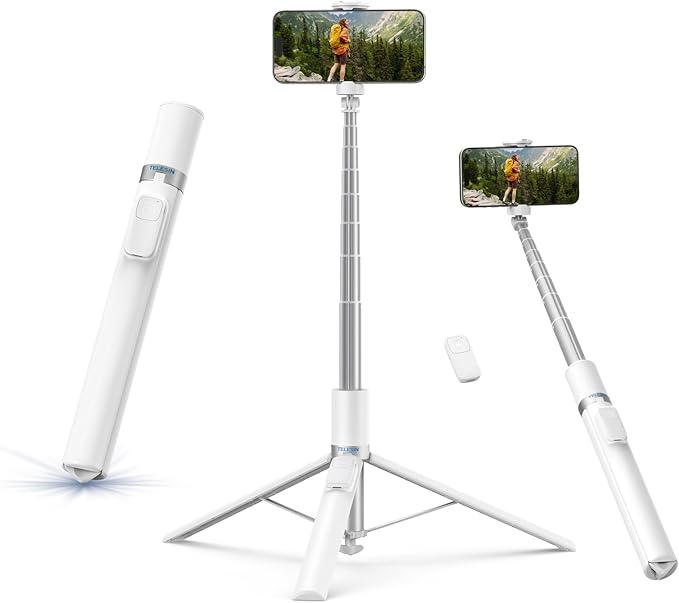 TELESIN 70" Phone Tripod Stand, Gravity-Activated Auto-Open Selfie Stick by telesin