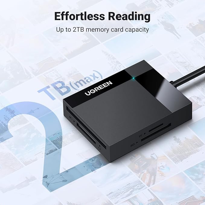 UGREEN SD Card Reader USB 3.0 Card Hub Adapter 5Gbps Read 4 Cards - Image 4