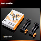 K&F CONCEPT 2-Pack 9.8" Magic Arm, 1/4" Screw Camera Mount Arm 360° Ball Heads - Image 6