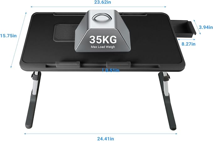 Laptop Lap Desk Include Cooling Fan, Adjustable Lap Desk - Image 4