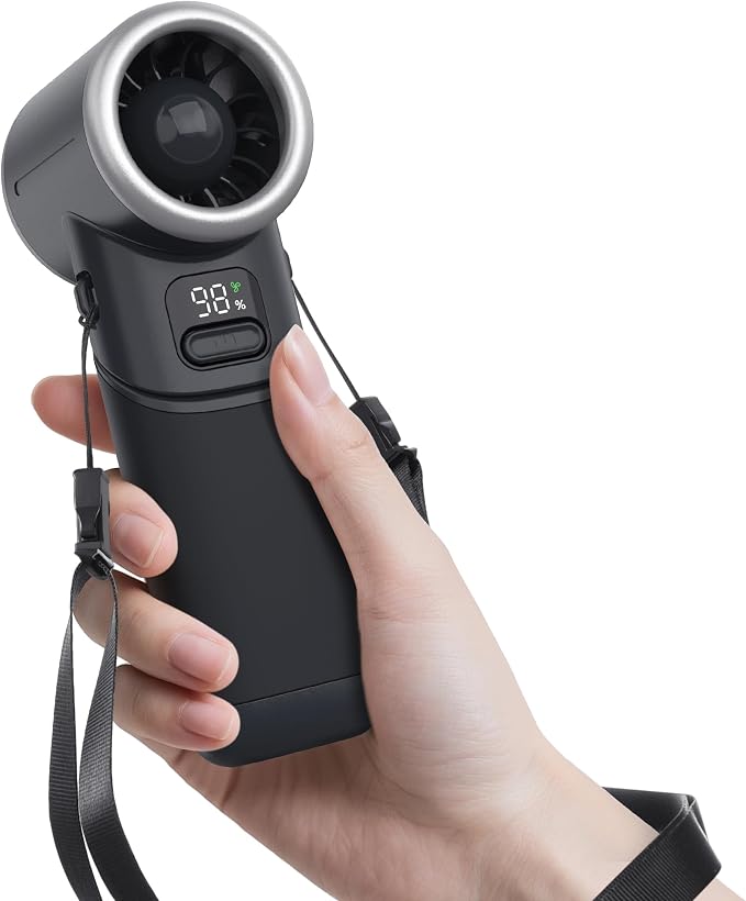 Portable Handheld Fan - 5000mAh Rechargeable Battery by KITWLEMEN