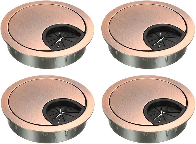 uxcell Cable Hole Cover, 2.1Inch/53mm Zinc Alloy Desk Wire Cord Cable Grommets by uxcell