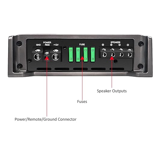 Recoil RED1200-1 2500 Watts Class-D Strappable Car Audio Mono-Block Subwoofer - Image 5