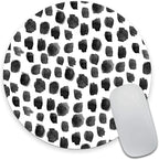 Round Mouse Pad, Polka Dot Print Premium-Textured Mouse Mat, Small Non-Slip by Armanza