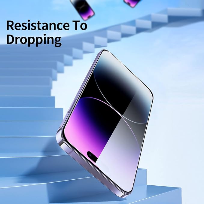 NEW'C 3 Pack Designed for iPhone 14 Pro Max Screen Protector, Enhanced Tempered - Image 5