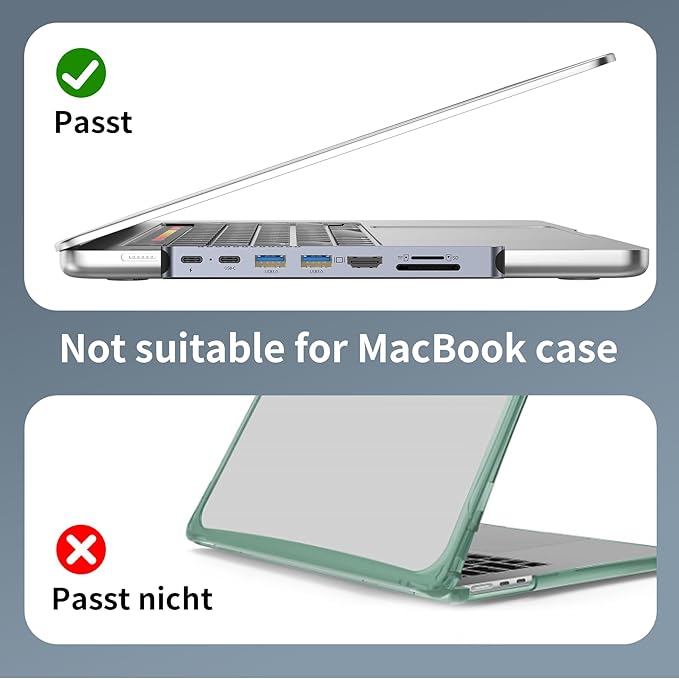 BHHB USB C Hub Adapter for MacBook Pro Air Docking Station 8-in-2 for Mac Book - Image 5