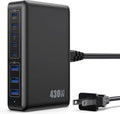 USB C Charger 430W USB C Charger Block 8-Ports GaN IV Fast Charging Station by APHUWJ
