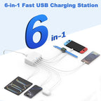 USB C Charger Block 100W Charging Station Hub GaN-III 6 Port Type C Travel - Image 4
