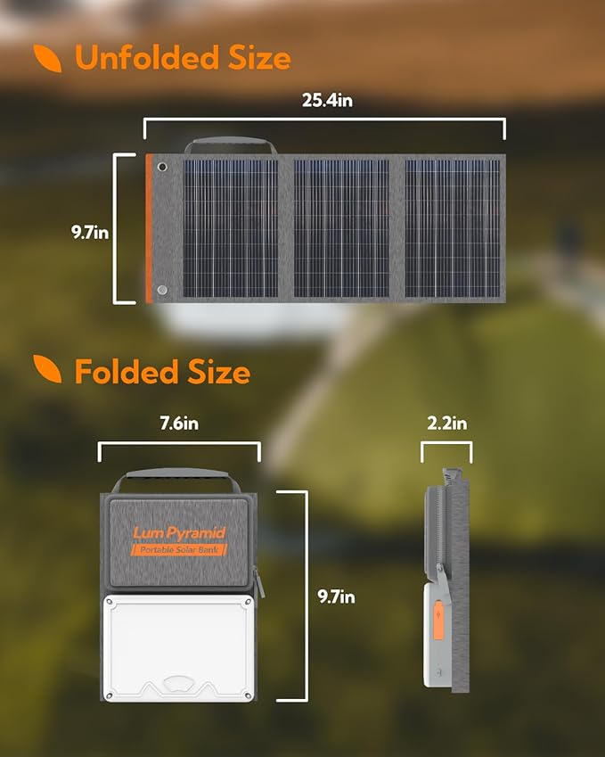 Lumopal Portable Solar Charger 99.9 Wh Battery Bank Equipped - Image 8