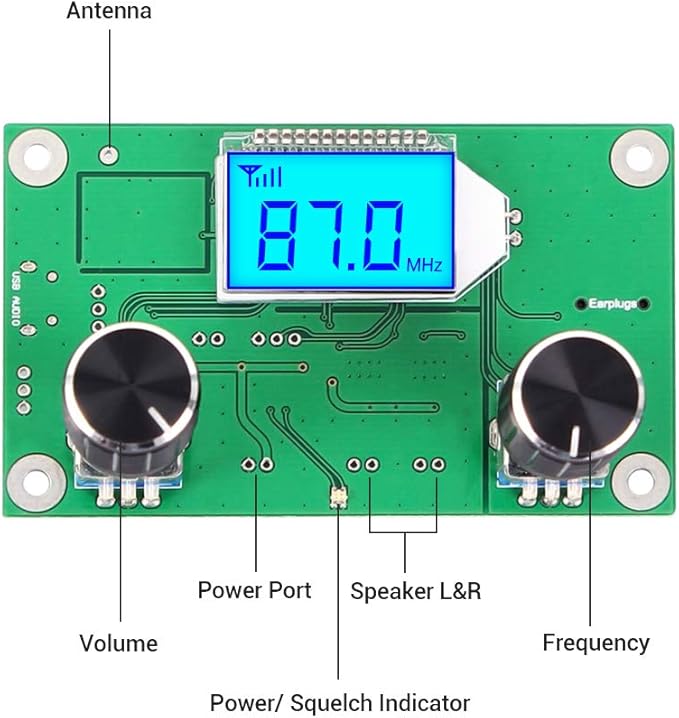 Digital FM Receiver Module, Icstation Radio Receiver Module Digital Stereo - Image 4