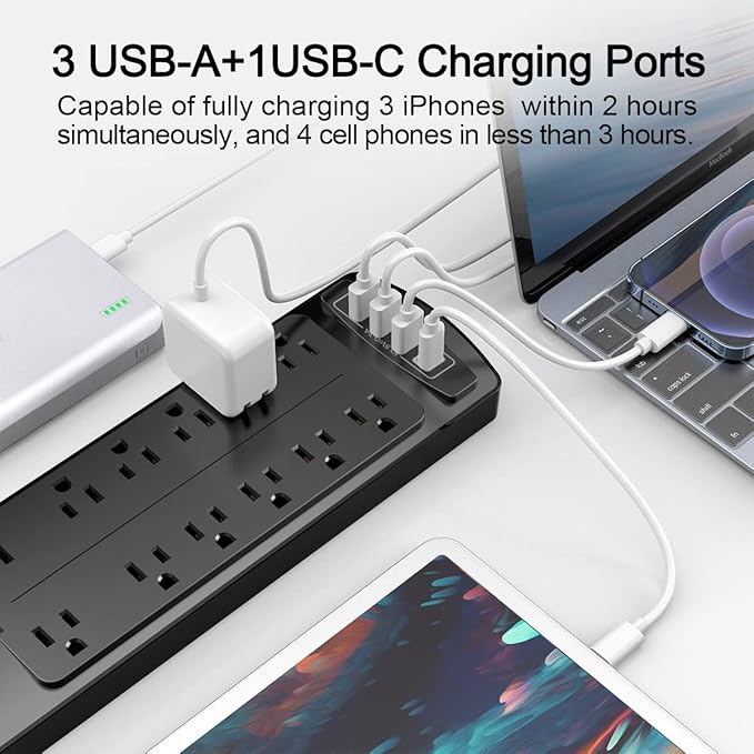 Power Strip, ALESTOR Surge Protector - Image 4
